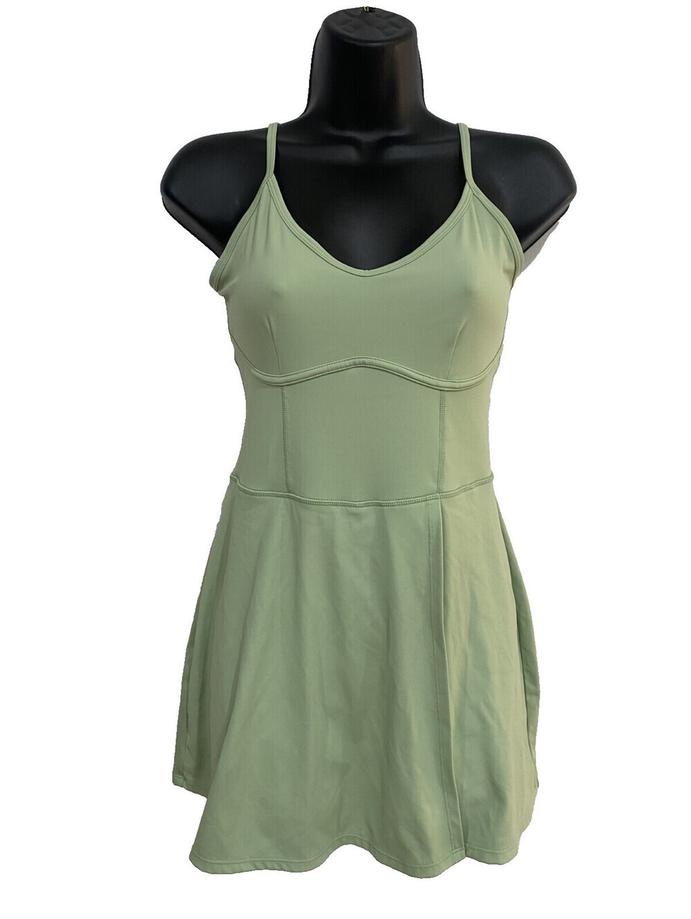 Women's Active Tennis Pickleball Dress JoyLab Green XS: Built-in Shorts